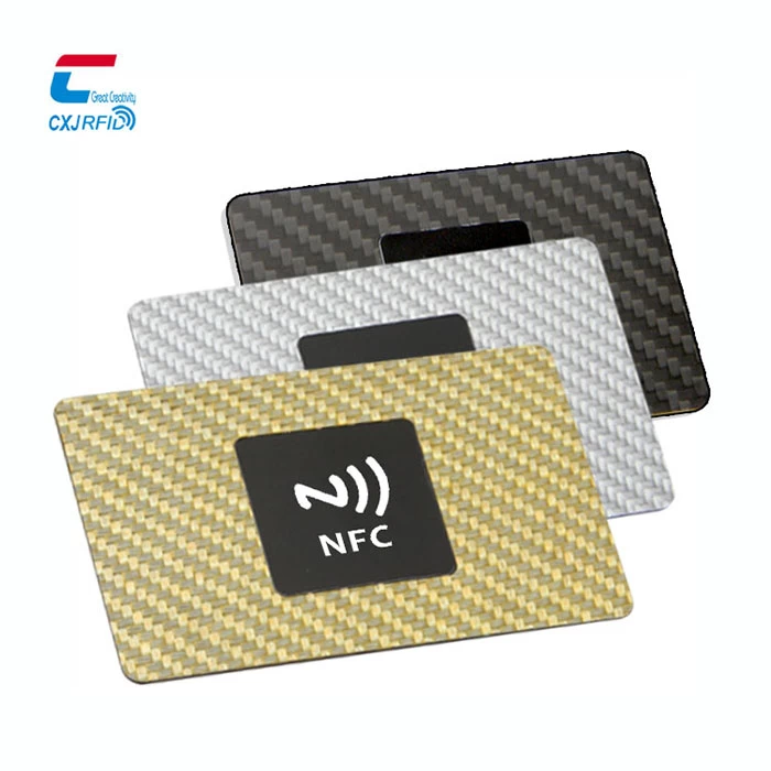 China Wholesale Custom Logo Printing Slim NFC Credit Name Carbon Fiber Business Card manufacturer