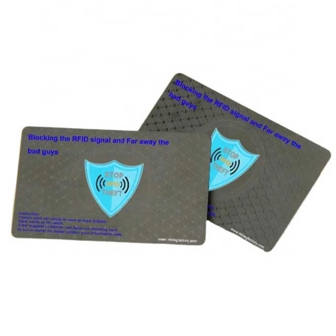 Großhandel benutzerdefinierte RFID-Blockkarten-Kreditkarte und Passschutz-Karten-Blocker
