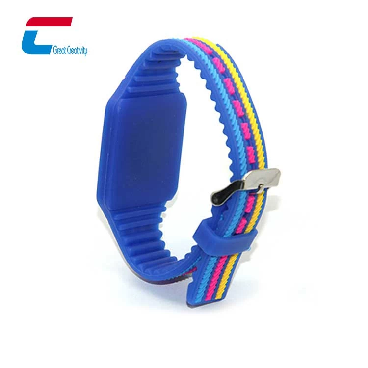 Bracelet de silicone couleur personnalisé en gros / bracelet NFC passif