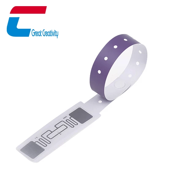 Adjustable Long Range UHF RFID Paper Party Wristbands