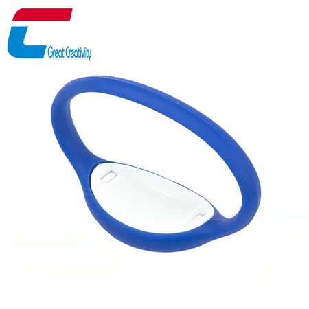 bicolor ovaler Kopf geschlossenes Silikon-RFID-Armband