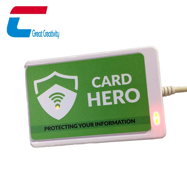 Cartão de bloqueio sem contato do RFID NFC com luz do diodo emissor de luz
