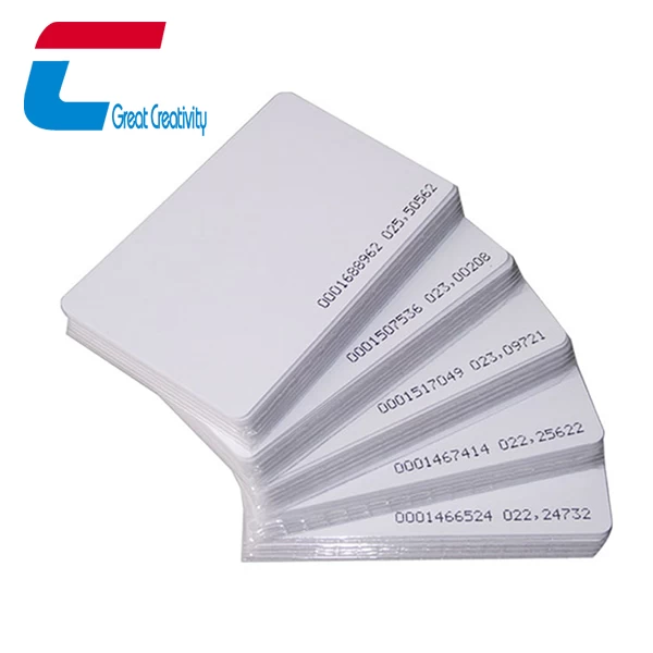 CR80 PVC 13.56 mhz HF tarjetas RFID en blanco
