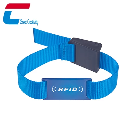 Custom Nylon Wristbands With RFID Epoxy Tag