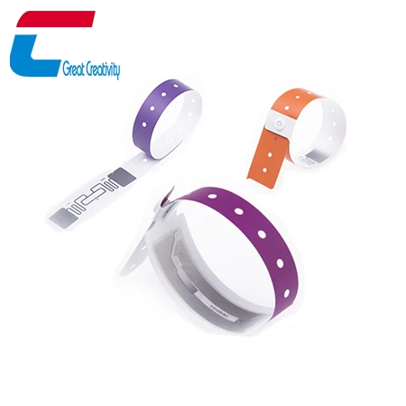Wholesale Customized Disposable Paper Waterproof Heat Resistant RFID Wristband Medical