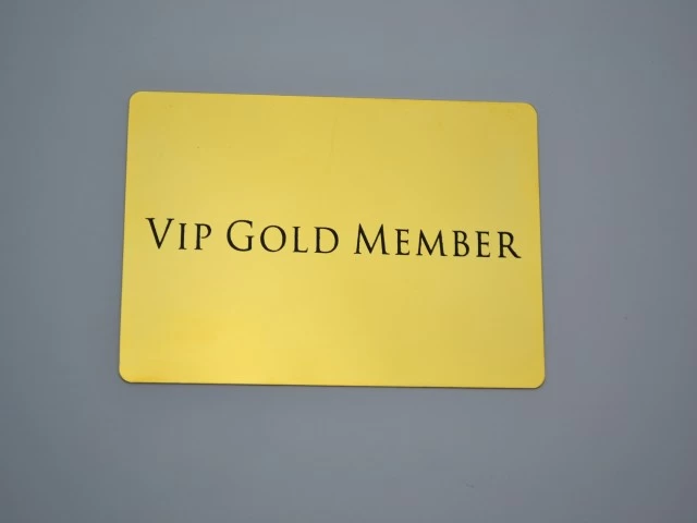 gold metal membership cards