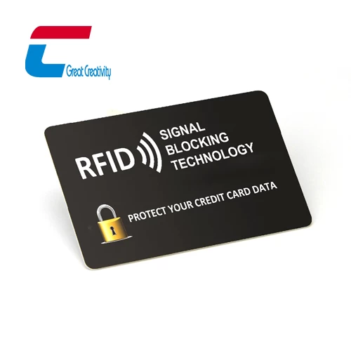 Schützende RFID-Sperrkarte für Kreditkarten