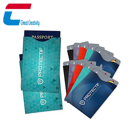 Защитные рукава rfid для кредитной карты и паспорта