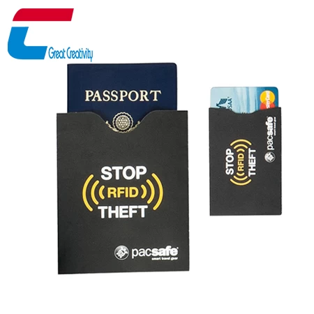 manicotti di protezione rfid per carta di credito e passaporto