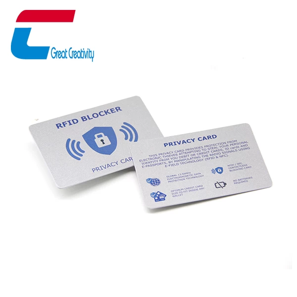 Cartão de crédito anti-escaneamento bloqueador de sinal RFID