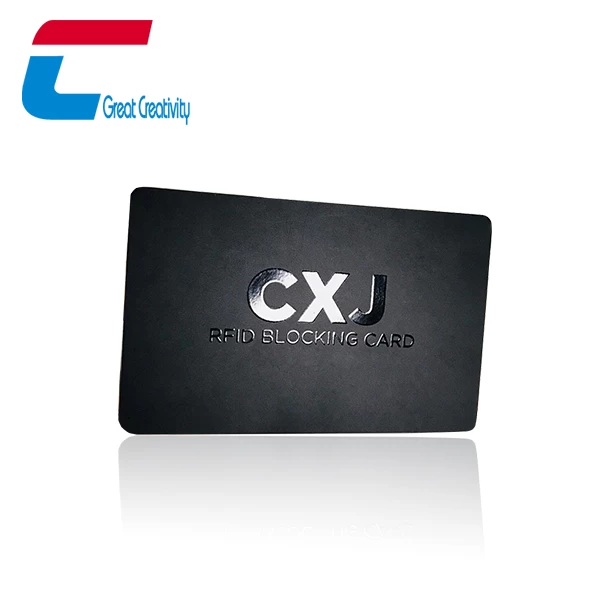 Cartão de crédito anti-escaneamento bloqueador de sinal RFID