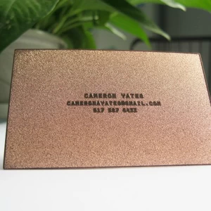 rose gold metal business card of professional manufacturer