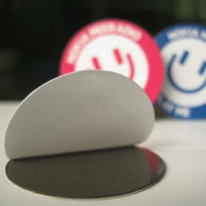 round NFC tag on metal with 3M adhesive