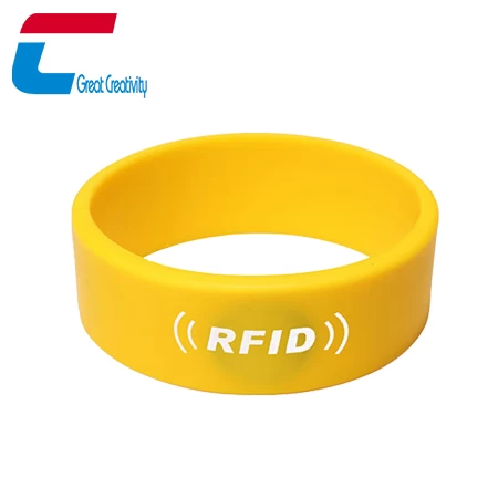 Round Silicone RFID Wristband For Access Control