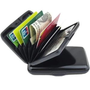 Wholesale Custom RFID Protected Monochrome Glossy Aluminum Wallet