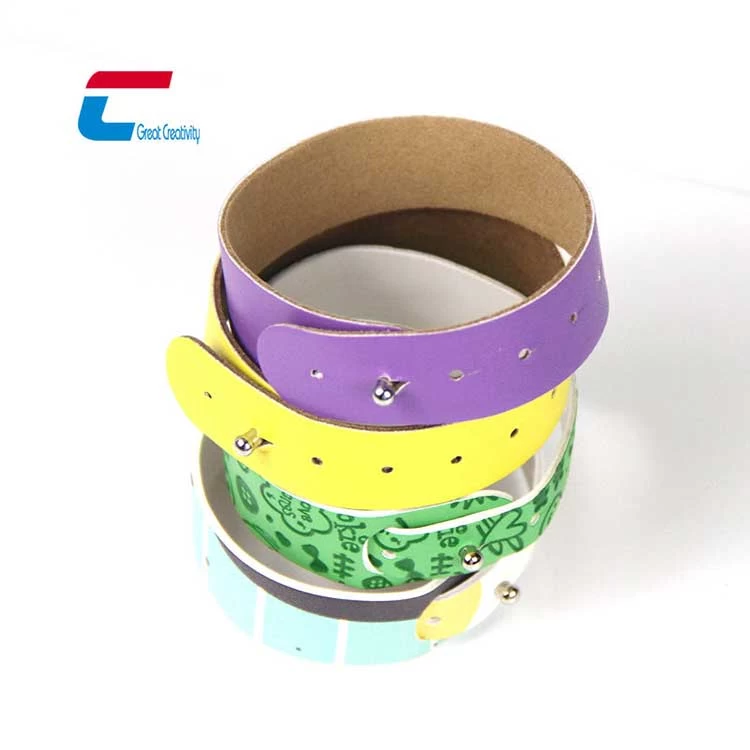 wholesale rfid leather wristband custom colorful leather nfc bracelet