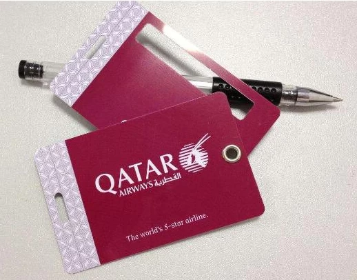 Etiqueta del equipaje de la vía aérea de Qatar