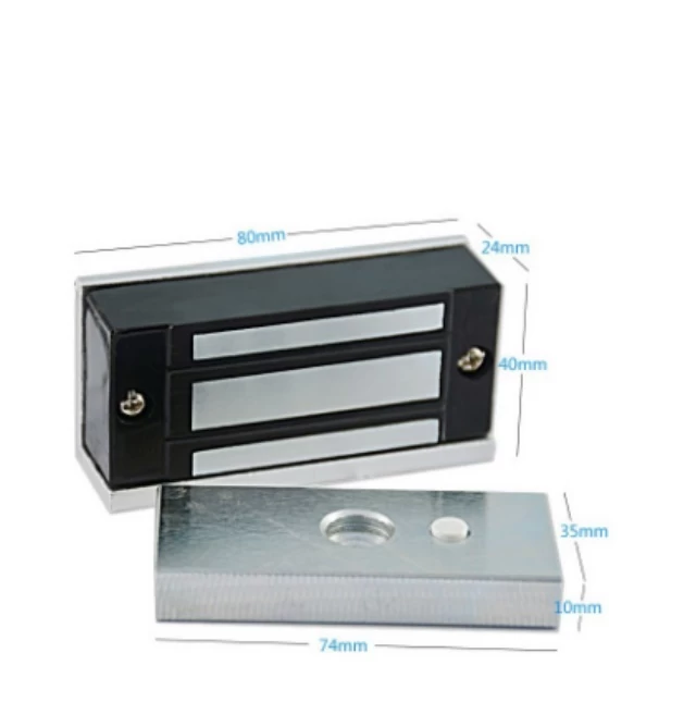 China 100Lbs/60Kg mini Electromagnetic Lock 12V small safety Magnetic cabinet locks manufacturer