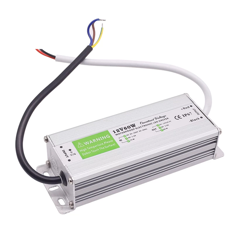 China 12V 60W Waterproof Power Supply IP67 Electronic LED Driver manufacturer