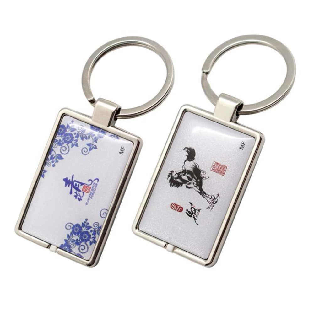 China 13.56MHz 1K Rewritable RFID Keyfobs Waterproof Key Tag Changeable NFC Access Control Card Epoxy Tags manufacturer