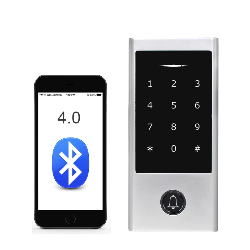 China Bluetooth Access Control Password Door Lock Keyless RFID 13.56MHz Card Reader ACM-232 manufacturer