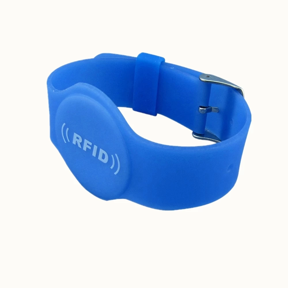 ACM-W006 RFID 13.56mhz adjustable rfid wristband silicone watch