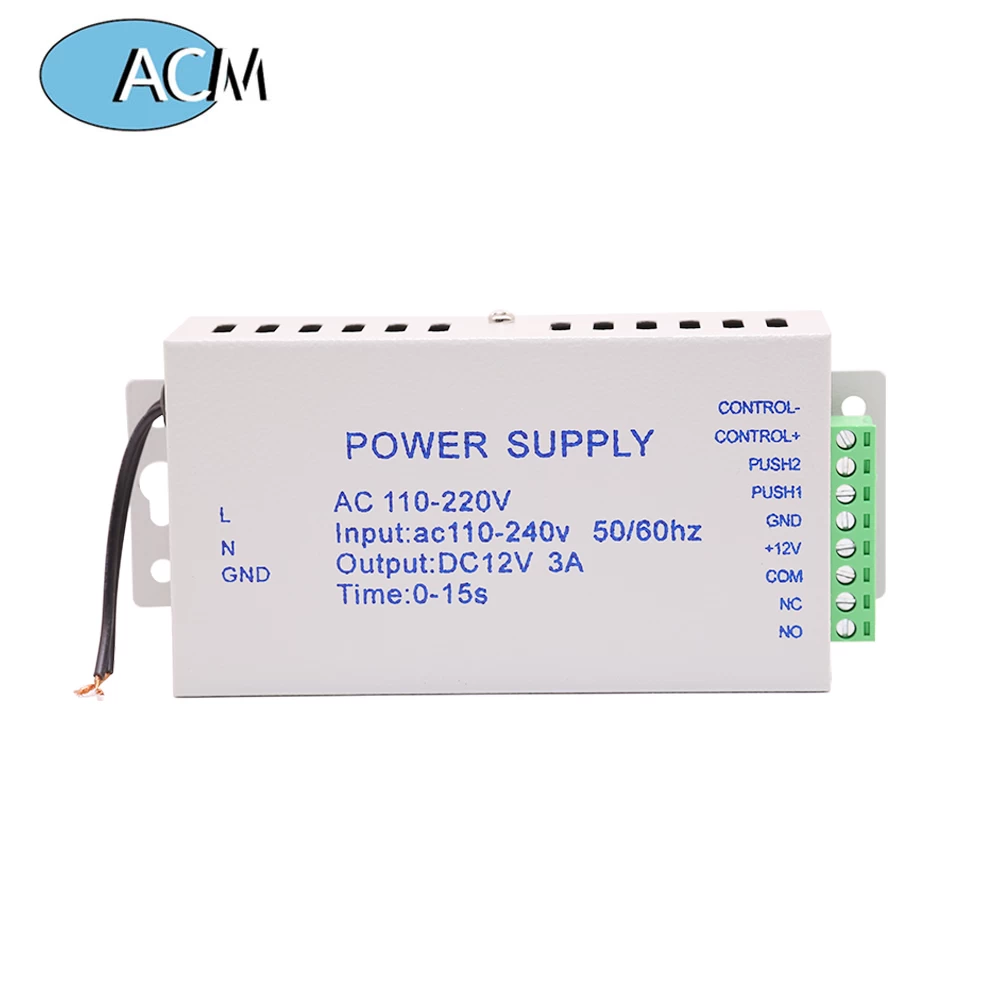 China ACM-Y804 Door Lock Power Source Access Control System Switch 110-240V to DC 12V 3A Time Delay Power Supply manufacturer
