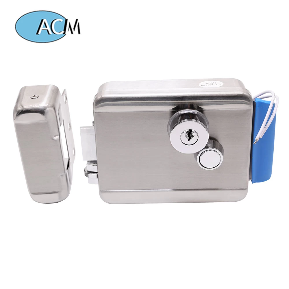 China Access Control System Stainless Steel Electric Locks Rim Lock Metal Electronic Door Lock for Video Doorphone Intercom manufacturer