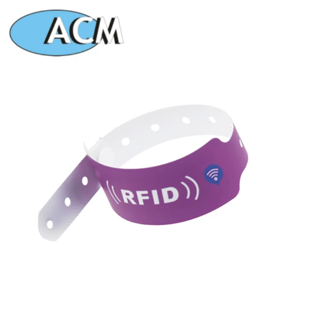 Disposable 13.56mhz RFID NFC paper wristband RFID bracelet for sport event Identification