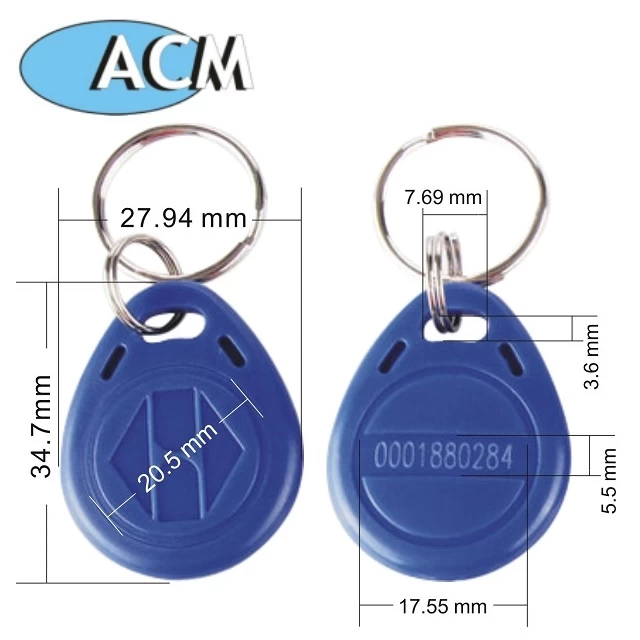 ACM-ABS002 Colorful 125khz rfid keyfob ABS contactless rfid keyfob