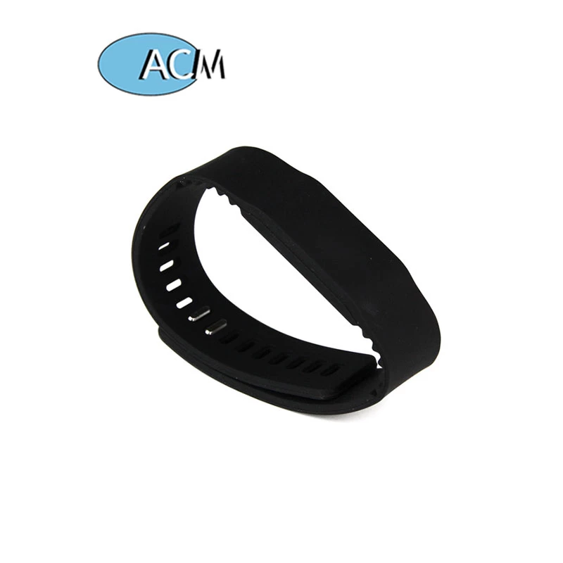 Custom 13.56MHz PVC Fabric Paper Woven Silicone Festival NFC RFID Chip Bracelet Wristband