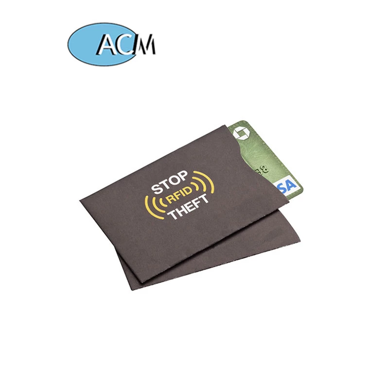 Custom Painting LOGO RFID NFC Blocking Card Contactless Credit Card Holder Protector for Wallet or Purse