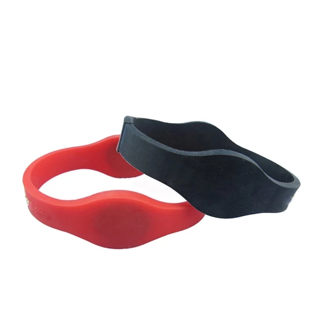Customised Rubber Silicon Chip active rfid wristband rubber wristband