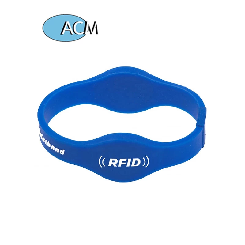 Eco-friendly OEM Concert Access Control Wristbands LF HF UHF Dual Chip Passive RFID Silicone Wristband Bracelet Strap