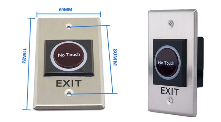 Electric Remote Controller Infrared Sensor Exit Button Waterproof Push Button No Touch Exit Button
