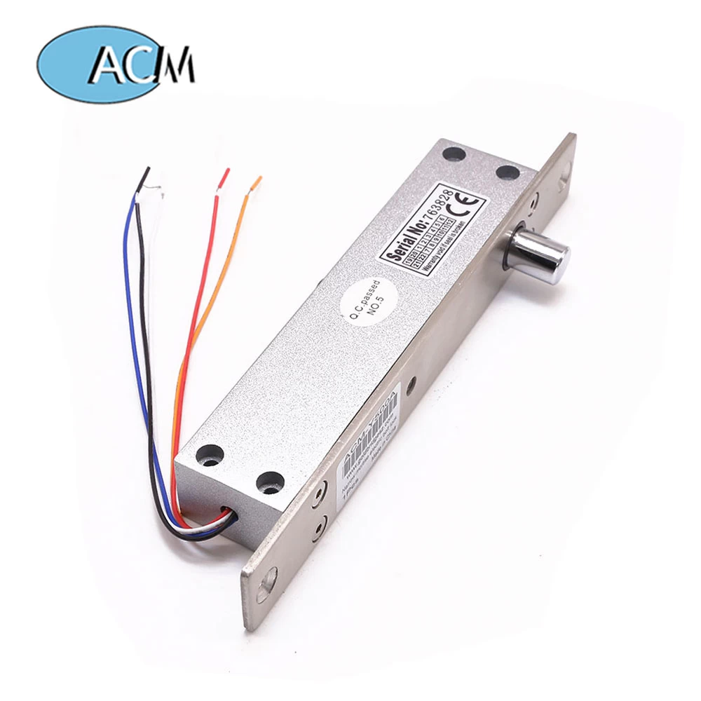 Electric drop lock with cylinder and 12V LED electric bolt