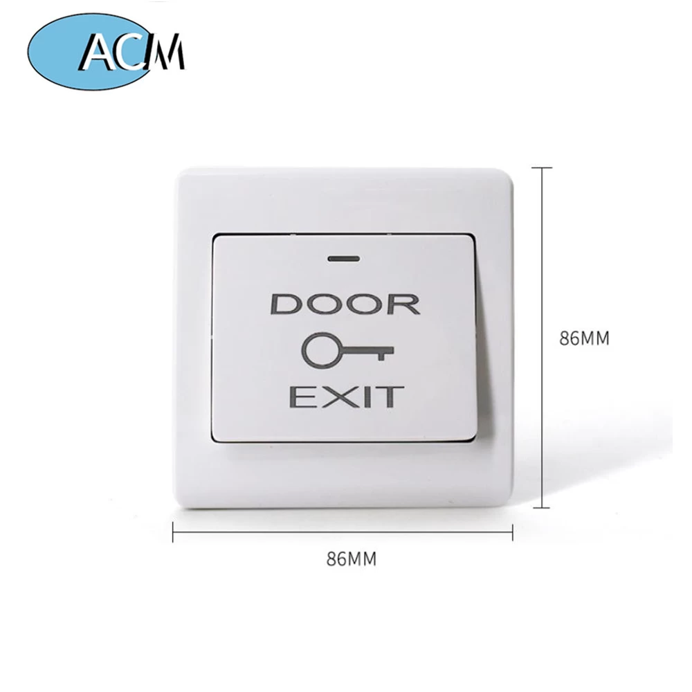 Electronic Square Plasitc Door Release Flush Mounted Exit Push Button Door Access Release Open Switch