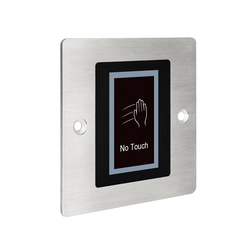 Embedded Design 86*86 mm Case Access Control NO Touch Infrared Door Release Exit Button