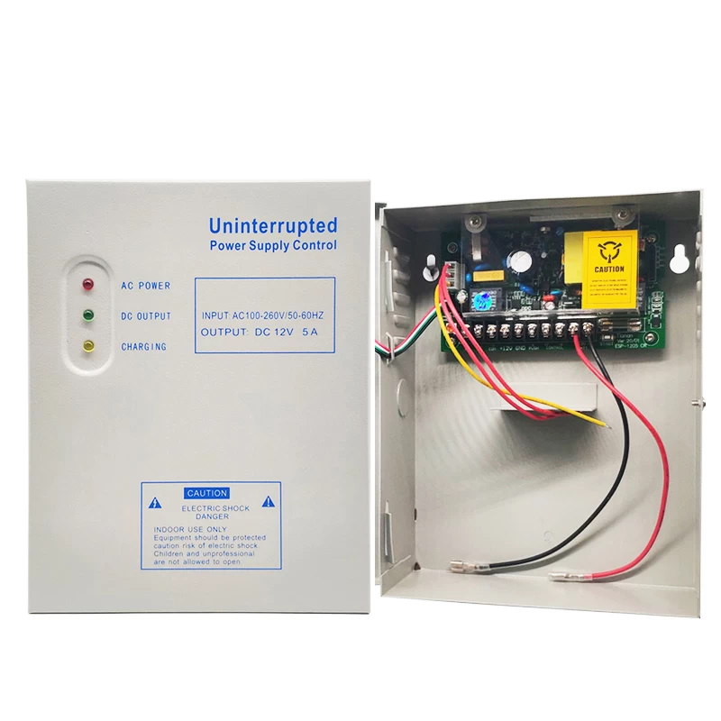China 12V 5A output access control power supply with LED indicator manufacturer