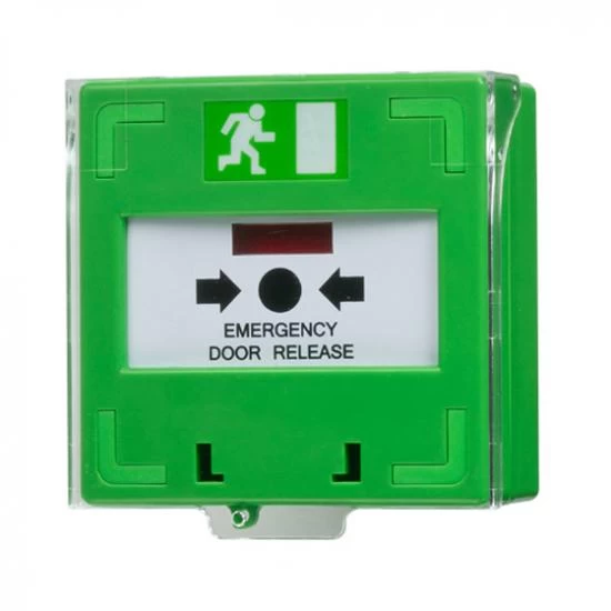 Green Glass Door Release Exit Button Break Emergency Fire Alarm System Reset Switch