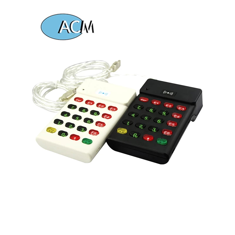 ACM-08C Black Color Custiomzed Logo HF RFID Digital Keyboard Reader for Consuming Management System