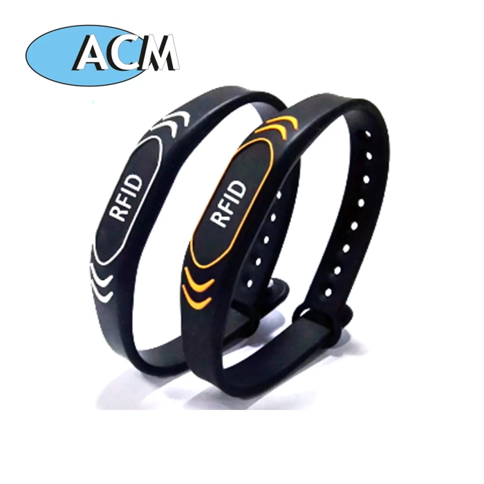 China HF Silicone F08 RFID Wristband Tag For Event manufacturer