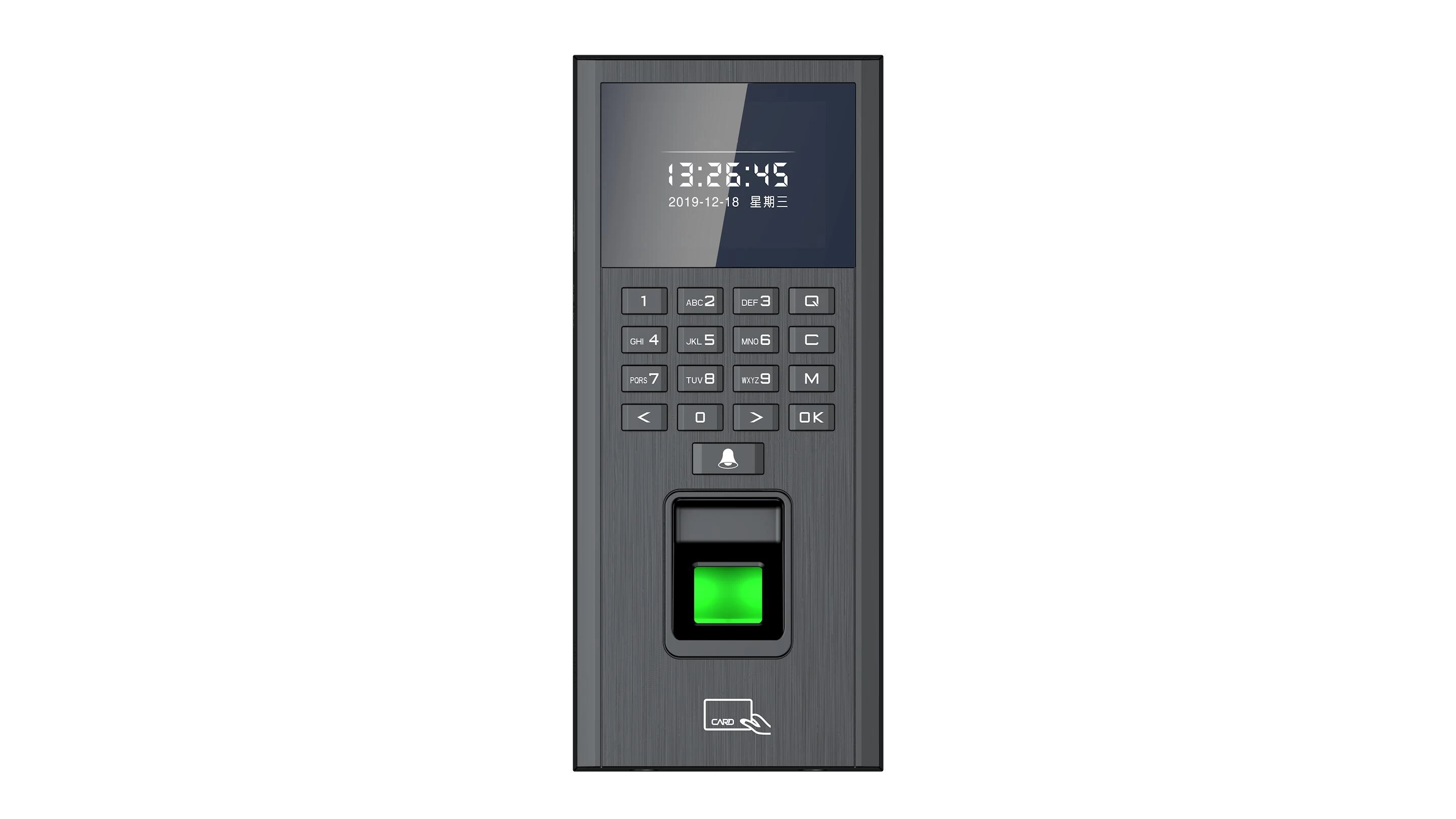 China High Quality Waterproof Dual Frequency Card Reader Fingerprint/Password Access Control Machine manufacturer