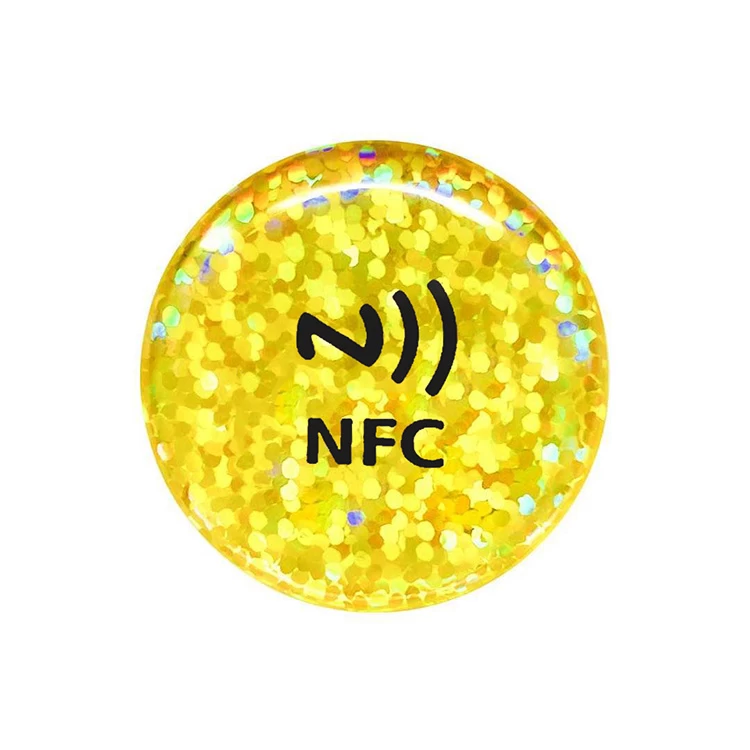 China Hot Sale NFC Tag Social Media for Phone NFC Event Tag Durable Waterproof NTAG213/215/216 Chip Epoxy NFC Sticker Tag manufacturer