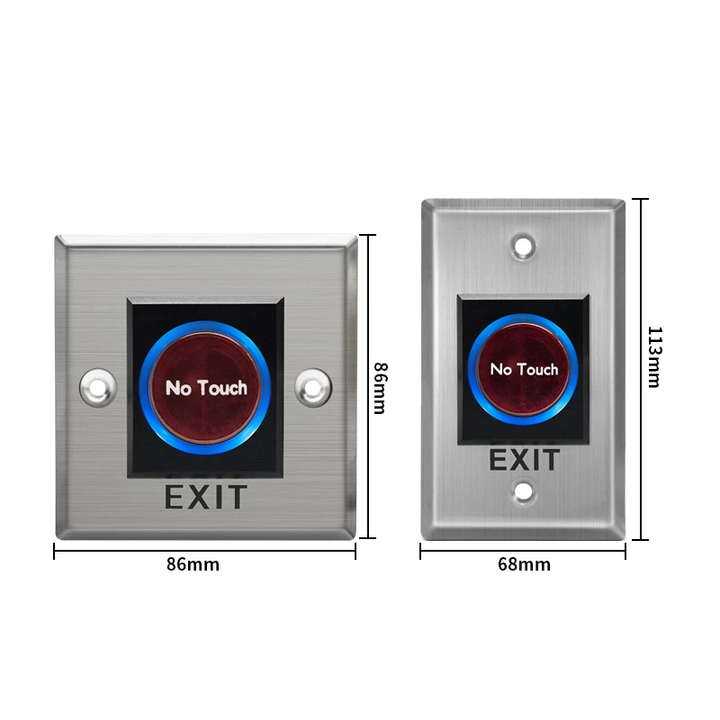 Infrared Access Control Switch LED Access Control Exit Button With NO/NC/COM