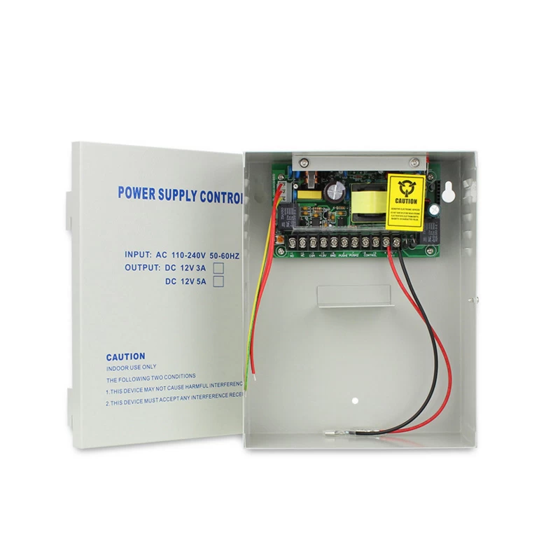 Metal Shell Space For Battery 12V 7Ah Professional Access Control Power Supply AC110V to 240V