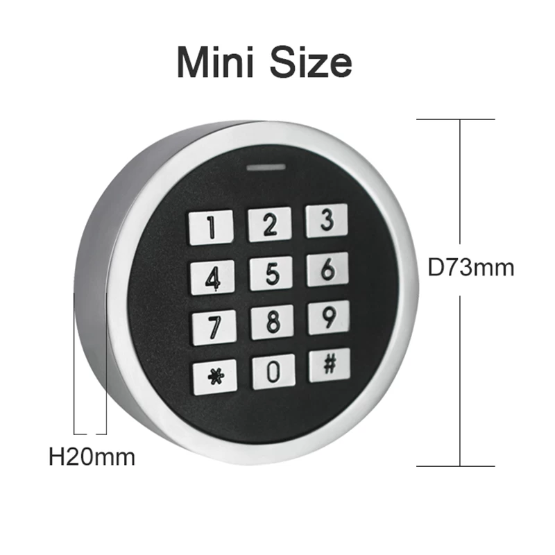 Mini Round Shape Digital Keypad Standalone Access Control System