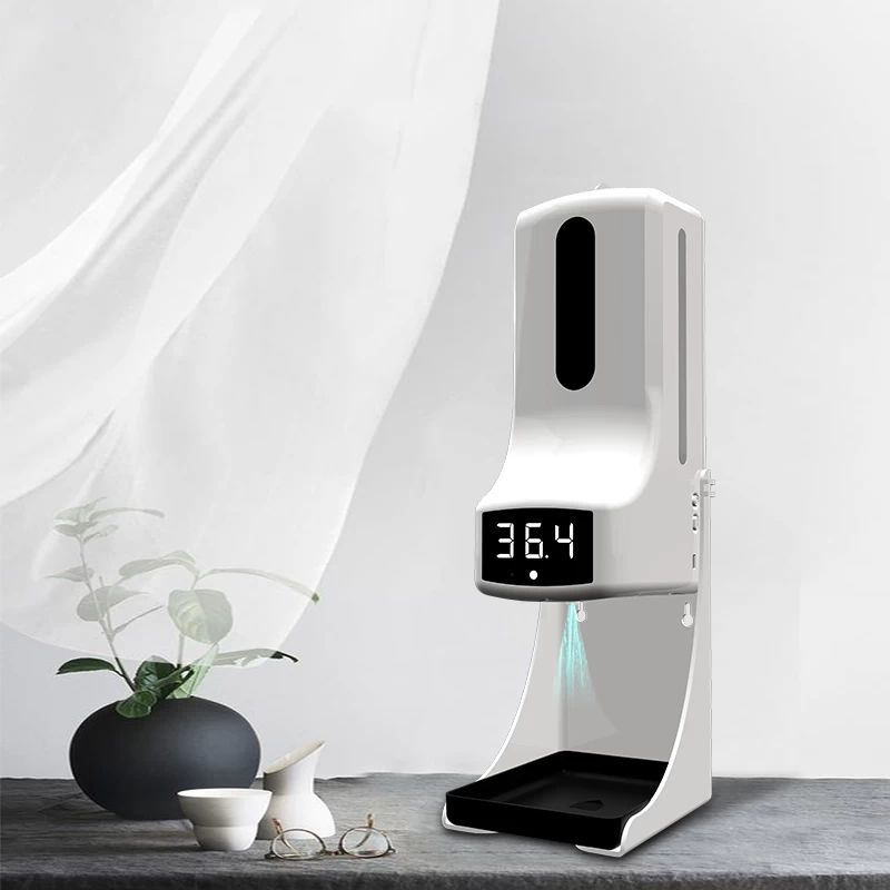 Çin YENİ K9 PRO Otomatik Sıvı Sabunluk Akıllı Sensör temassız termometre Dijital eller yıkama Ücretsiz Dezenfektan üretici firma