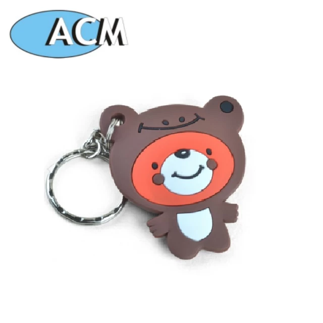 China OEM soft Silicone rubber keychain key tag rfid animal key fob manufacturer