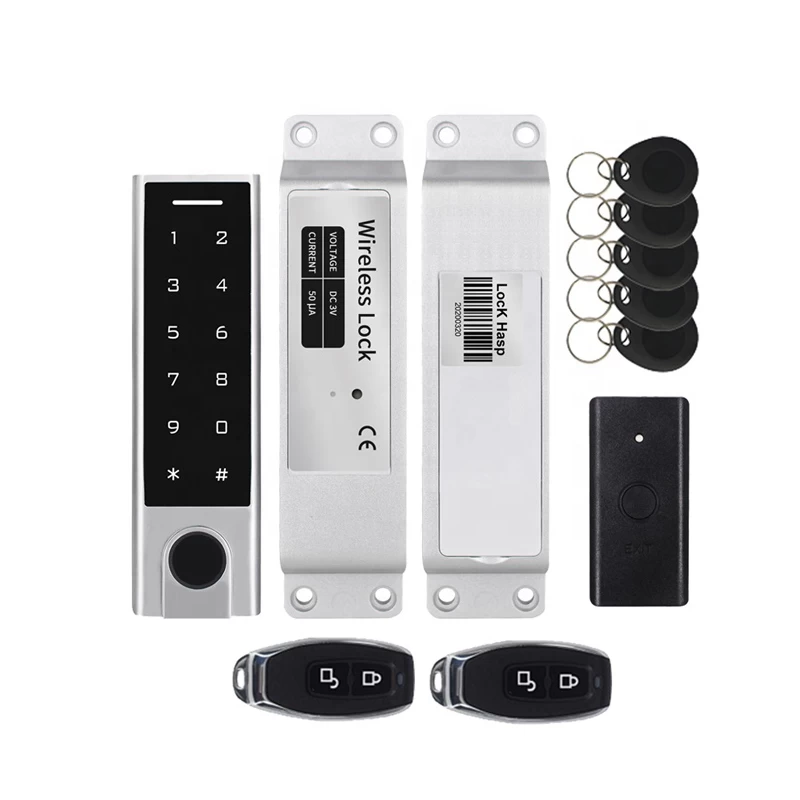 Çin Outdoor Smart Door Lock Kit DIY Wireless Fingerprint Reader Waterproof Access Control System üretici firma